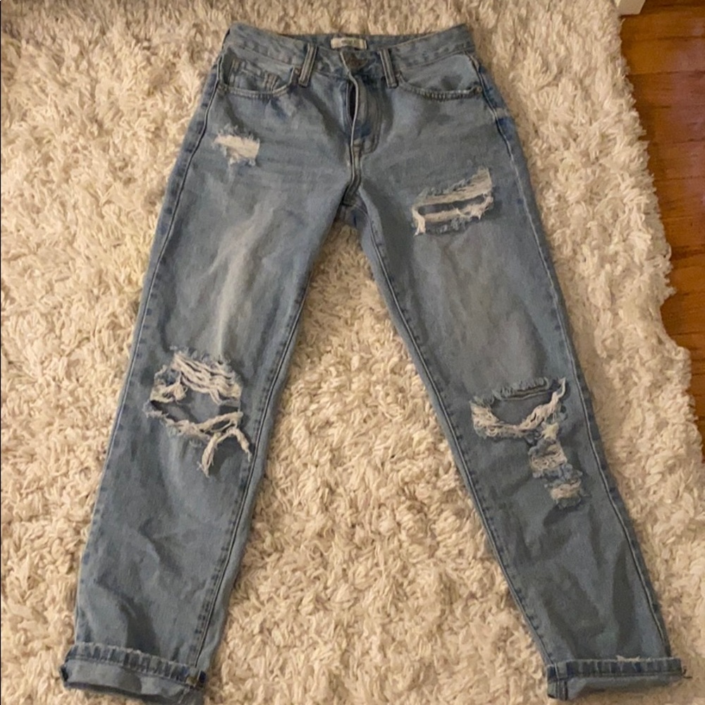 Ripped boyfriend jeans from Forever 21